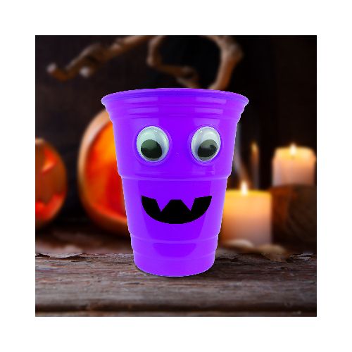 Vaso color Morado con Diseño de Halloween  