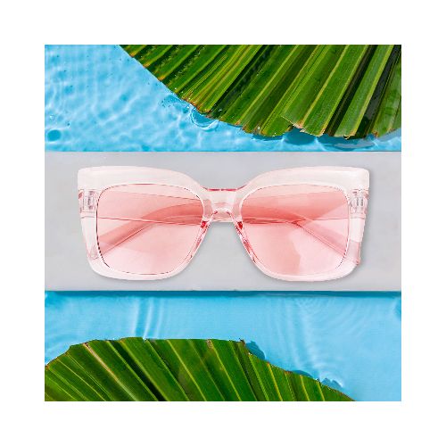 Lentes de Sol con Armazón Rectangular color Rosa  