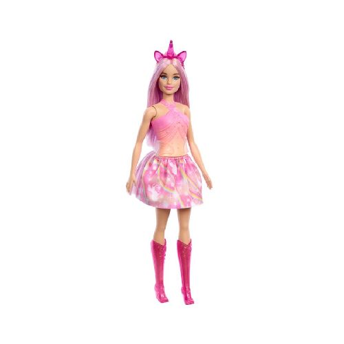 Muñeca Unicornio Falda de Ensueño Rosa Barbie Fantasía - H-E-B México | Hacemos el súper por ti