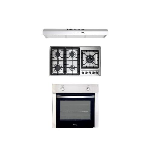 Combo DISA HOME Parrilla a Gas 5 Quemadores Acero Inox, Campana Extractora de Pared Acero Inox 80 cm Y Horno a Gas - H-E-B México | Hacemos el súper por ti