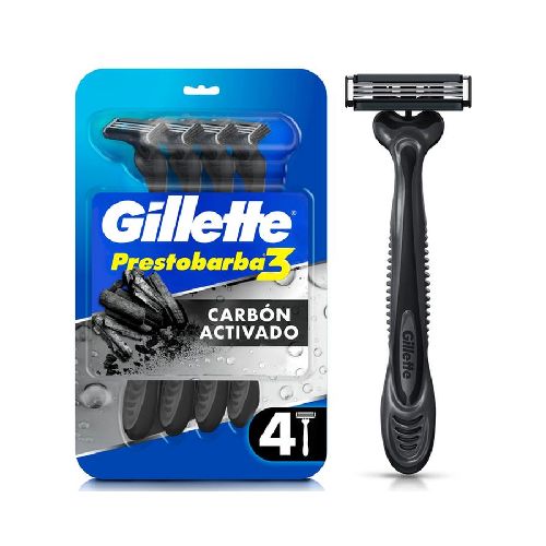 Gillette Rastrillo Desechable Prestobarba Carbono - H-E-B México | Hacemos el súper por ti