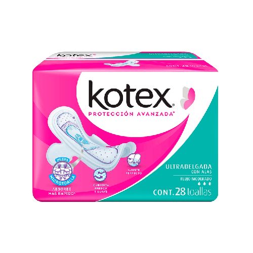 Kotex Toallas Femeninas Ultradelgada 28 Pz - H-E-B México | Hacemos el súper por ti