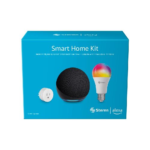 Steren Combo Echo Dot 5+Foco Led Wifi+Contacto Wi - H-E-B México | Hacemos el súper por ti