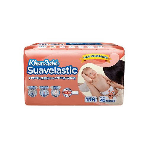 Pañales KleenBebé Suavelastic Etapa 1 Recién Nacido Unisex 40 Pañales - H-E-B México | Hacemos el súper por ti