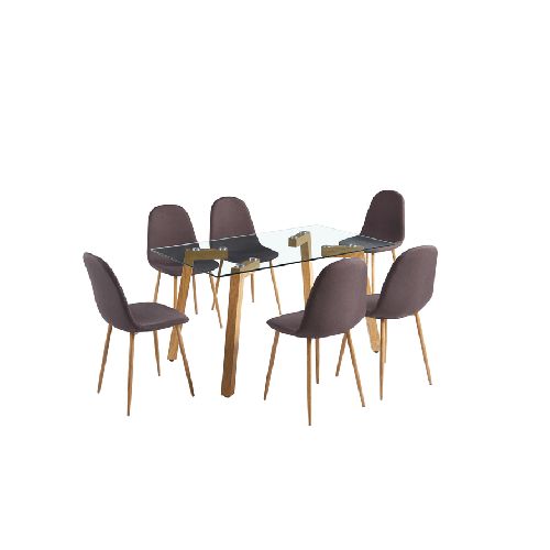 Kerrville Juego de Comedor Café 6 Sillas 1 Mesa - H-E-B México | Hacemos el súper por ti