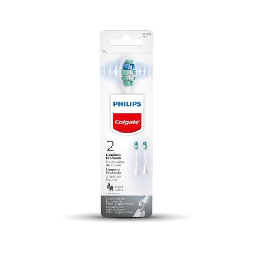 Colgate Philips Repuesto Cepillo de Dientes Eléctrico Limpieza Profunda 2 U - H-E-B México | Hacemos el súper por ti