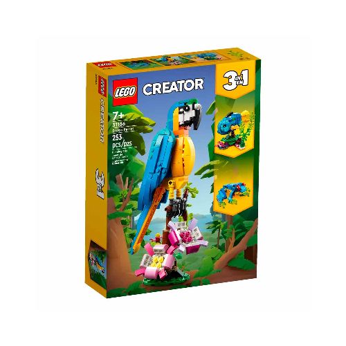 Figura de loro exótico armable Lego multicolor 31136 - La Marina va con tu estilo