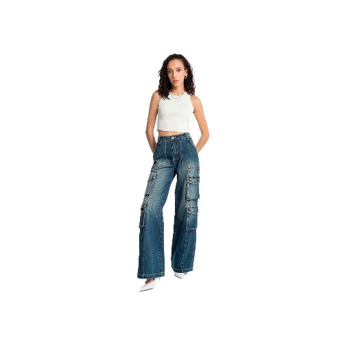 Pantalón De Mezclilla Para Dama Balam Azul BL6728 - La Marina va con tu estilo