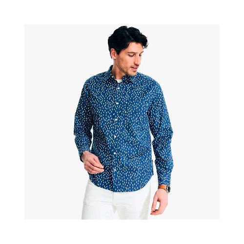 Camisa Casual Para Caballero Nautica Azul W35120-4D4 - La Marina va con tu estilo