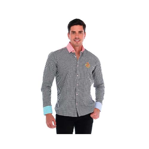 Camisa Casual Para Caballero Porto Blanco Multicolor E-2191 - La Marina va con tu estilo