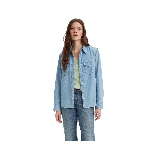 Blusa de mezclilla para dama Levis azul 16786-0018 - La Marina va con tu estilo