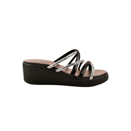 Sandalia Casual Con Plataforma Para Dama Nomadas Negro 22948 - La Marina va con tu estilo