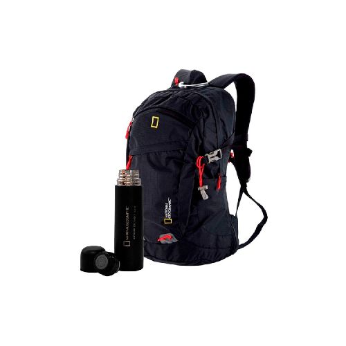 Mochila de Senderismo de 32L y Termo 500ml Negro National Geographic Mod. MT-01 - La Marina va con tu estilo