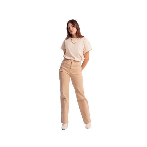 Pantalón De Mezclilla Para Dama Balam Beige BL6512 - La Marina va con tu estilo