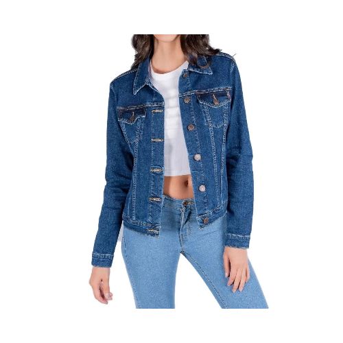 Chamarra De Mezclilla Para Dama Oggi Jeans Stone CHAM-DAM-STONE - La Marina va con tu estilo