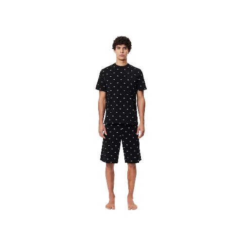 Pijama Para Caballero Lacoste Negro 4H3304 - La Marina va con tu estilo