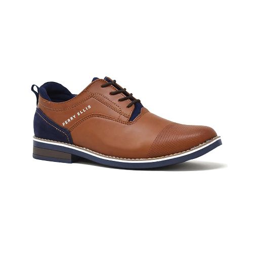 Zapato Casual Para Caballero Perry Ellis Tabaco PE-7049 - La Marina va con tu estilo