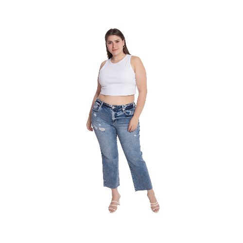 Pantalón de mezclilla para dama Balam azul blx6630 - La Marina va con tu estilo