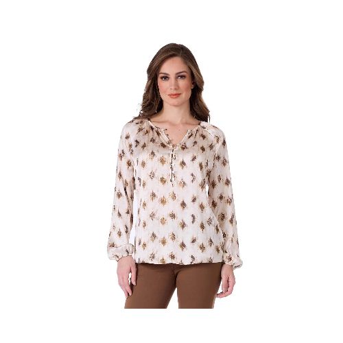 Blusa casual para dama Foley´s beige 224081 - La Marina va con tu estilo