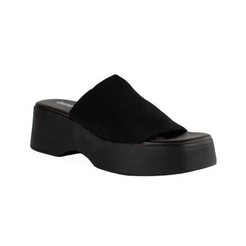 Sandalia Con Plataforma Para Dama Senties Negro 74-407 - La Marina va con tu estilo