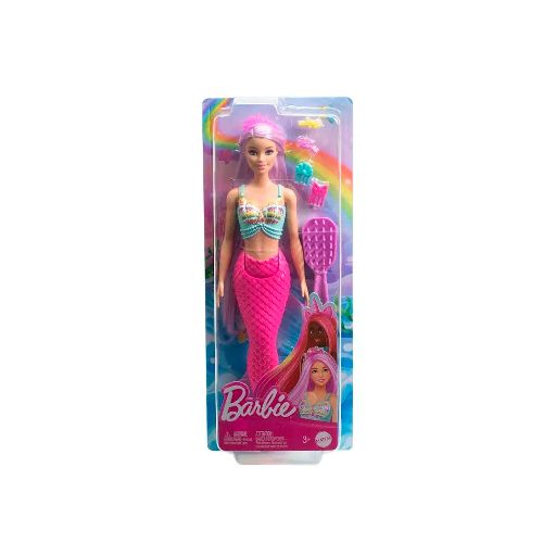 Muñeca de sirena pelo largo Barbie multicolor hrp99 - La Marina va con tu estilo