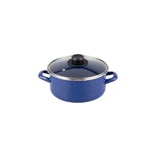 Cacerola con Tapa Vidrio 20cm Azul - EKCO  