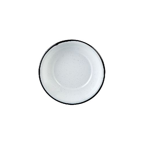 Plato Postre Filo Negro 20cm Blanco - CINSA  