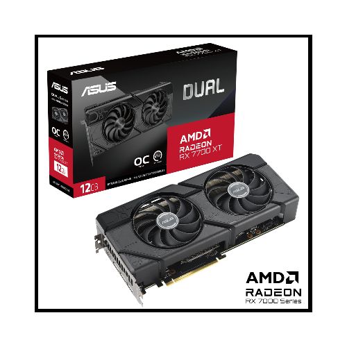 Tarjeta de Video Radeon Asus DUAL-RX7700XT-O12G 12GB GDDR6  