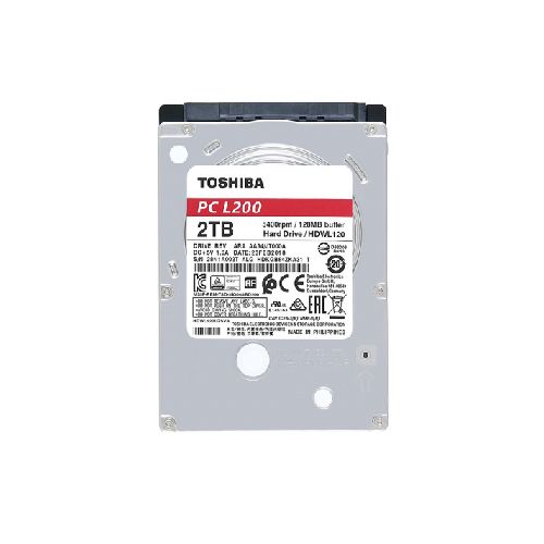 Disco Duro TOSHIBA L200 2TB 2.5'' 5400RPM