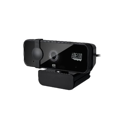 4K Ultra HD USB Webcam with Built-In Stereo Microphone and Privacy Shutter - Adesso