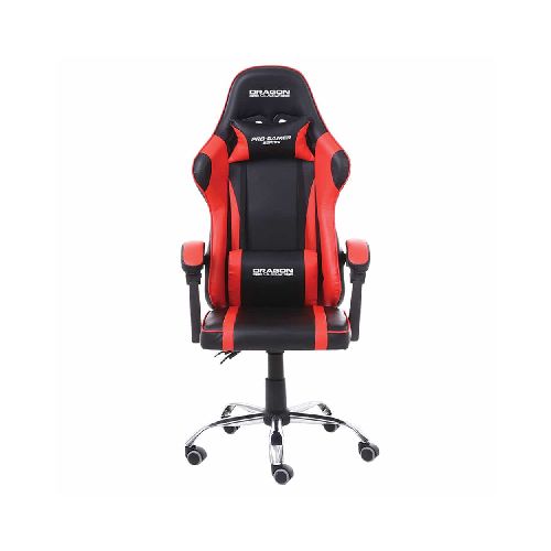 Silla Gamer Ergonomica Rojo con Negro Reclinable Desde 125 kg Dragon - TONY Superpapelerías | Tienda en Linea