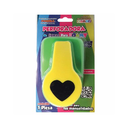 Perforadora de Corazón de 50 mm para Foamy y Papel Pascua PER50-CORAZON - TONY Superpapelerías | Tienda en Linea