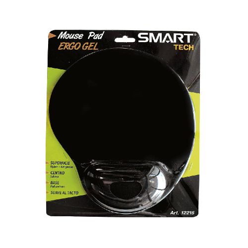 Mouse Pad Ergonómico Gel Negro (GL009) Smartech - TONY Superpapelerías | Tienda en Linea