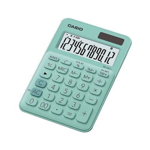 Calculadora de Escritorio de 12 Dígitos Verde Casio - TONY Superpapelerías | Tienda en Linea