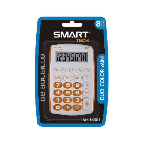 Calculadora de Bolsillo Chica de 8 Dígitos Escolar Duo Color Smartech - TONY Superpapelerías | Tienda en Linea