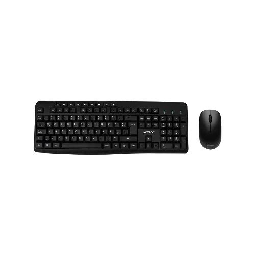 Kit de Teclado y Mouse Inalámbrico Negro (Español) Acteck AC-931748 - TONY Superpapelerías | Tienda en Linea