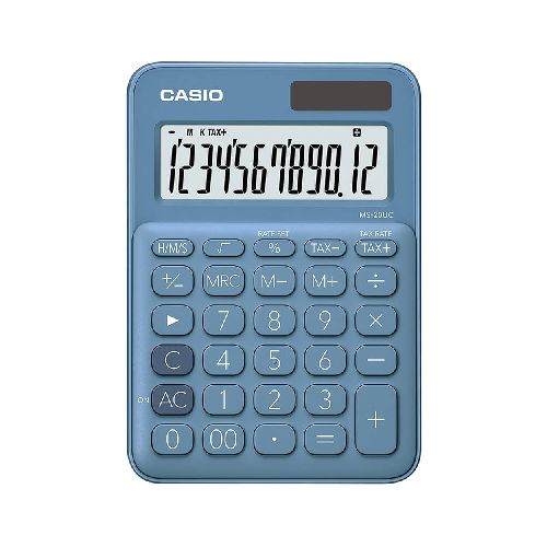 Calculadora de Escritorio de 12 Dígitos Azul Casio - TONY Superpapelerías | Tienda en Linea