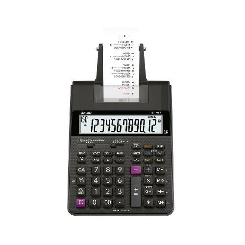 Calculadora de Escritorio de 12 Dígitos con Impresora Casio HR170RC - TONY Superpapelerías | Tienda en Linea