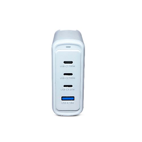 Cargador de Pared DBugg 3 entradas Tipo C 1 entrada USB 100w Blanco | RadioShack México