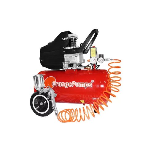 Compresor de aire eléctrico portátil monofásico 50L 2.5 hp Orange Pumps SH-0909K - Macroherramientas