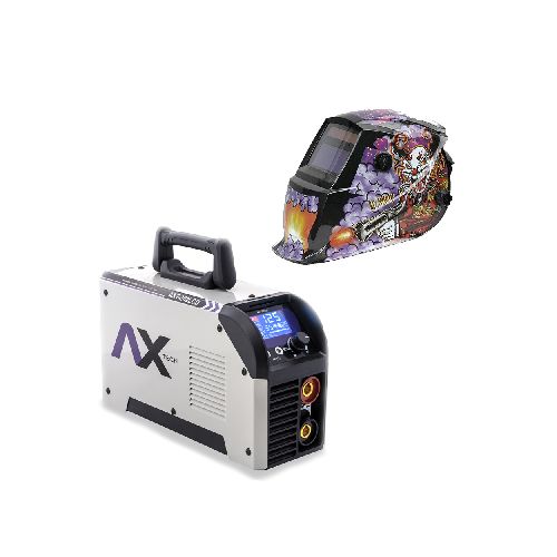 Soldadora inverter Axtech Axt-202lcd 110 V/220 V + Careta electrónica CRT13 - Macroherramientas