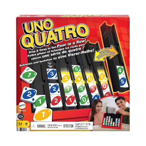 Mattel Games UNO Juego de Mesa Quatro HPF82  