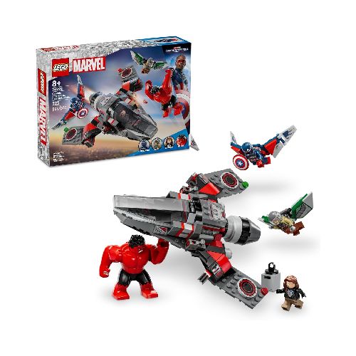 LEGO 76292 Marvel Batalla Entre el Capitán América y Hulk Rojo Jet de Combate 76292  