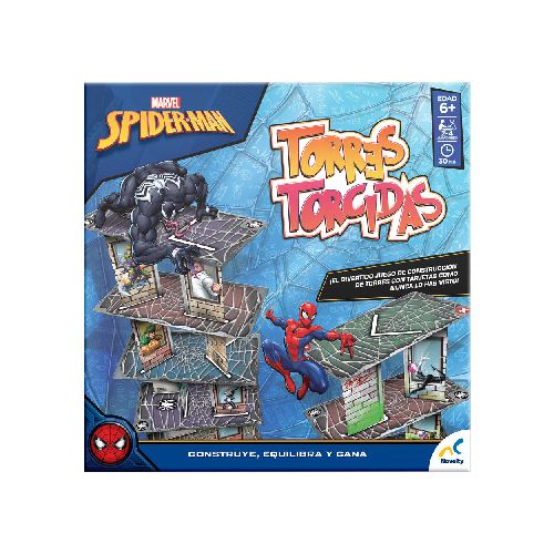 JUEGO DE MESA INFANTIL TORRES TORCIDAS SPIDERMAN  