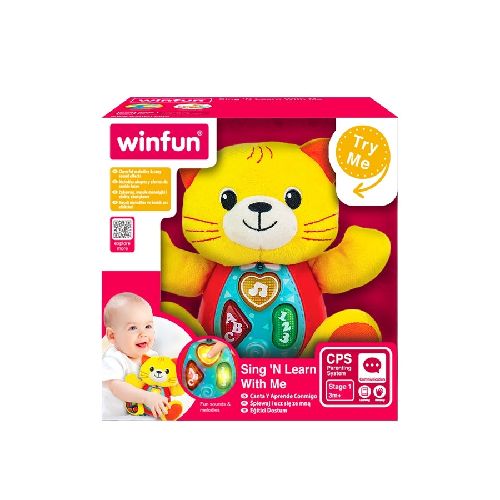 Winfun Peluche para bebés con luces y sonidos Gatito  