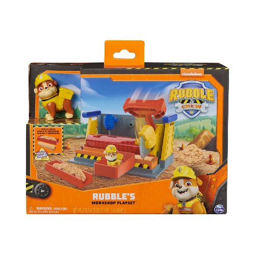 Rubble's Workshop Playset juguetes de construcción con figura de acción Kinetic Build-It Sand & Rubble  