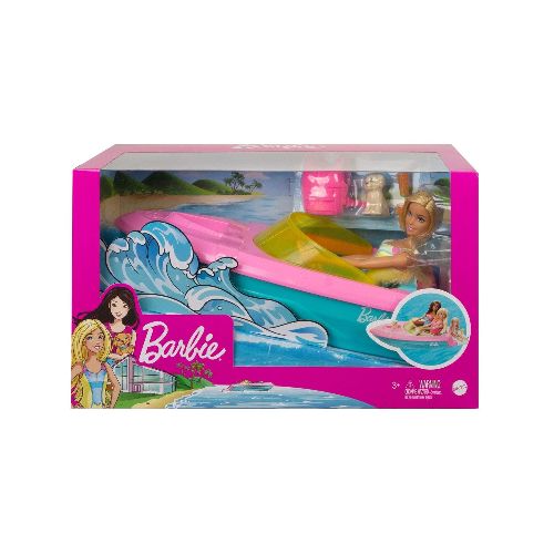 Barbie Bote Acuático con Muñeca GRG30  