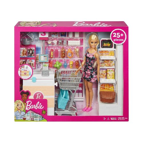 Barbie Supermercado con Muñeca FRP01  