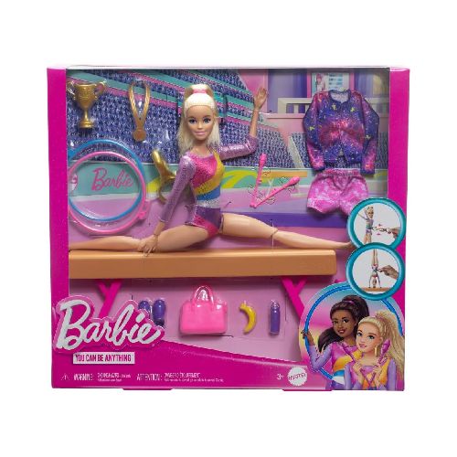 Barbie Profesiones Gimnasta Cabello Rubio HRG52  