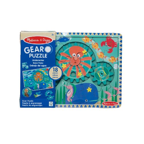 Melissa & Doug Underwater Wooden Puzzle with Spinning Gears  